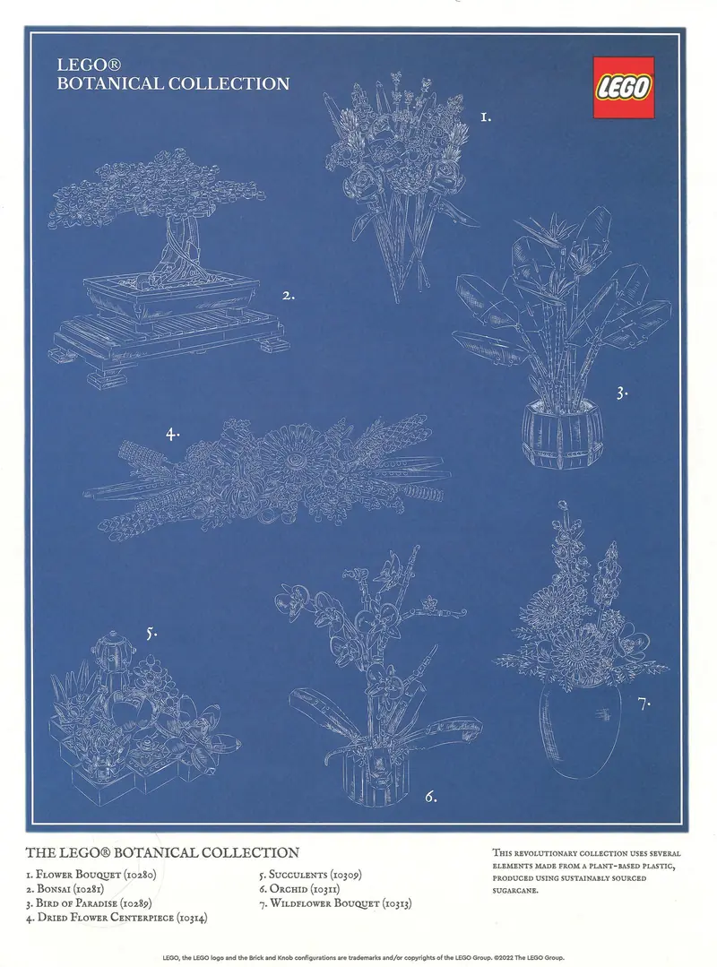 LEGO 5007797 Botanical Collection Art Print – Blueprint