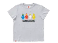 LEGO 5009115 Dziecięca koszulka z krótkim rękawem i kosmicznym podróżnikiem – szary melanż