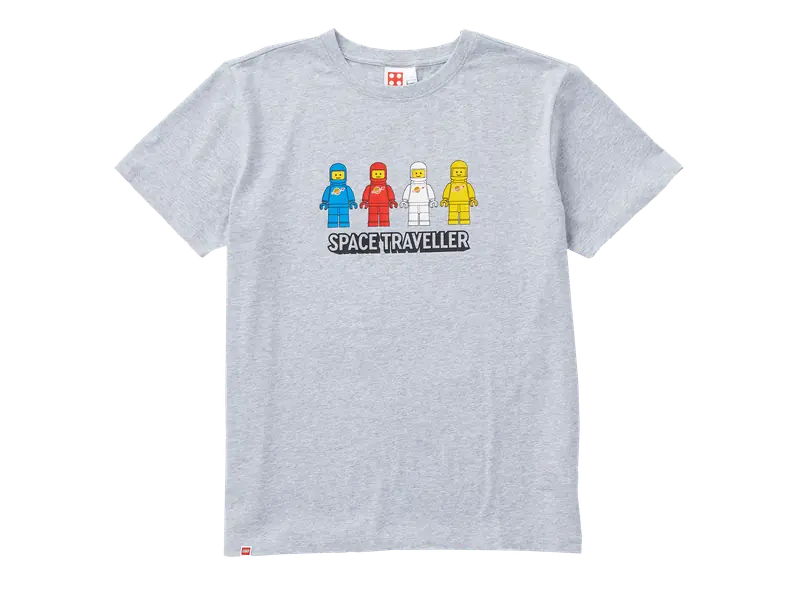 LEGO 5009116 Short-Sleeve Space Traveler Adults T-Shirt – Gray Mélange