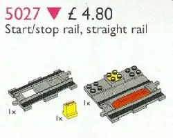 LEGO 5027 Start-Stop Rail and Straight Rail