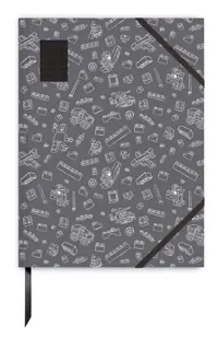 LEGO 51668 4 x 6 Embedded Brick Notebook - Grey