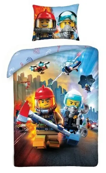 LEGO 5902729045094 City Police and Fire Duvet Set