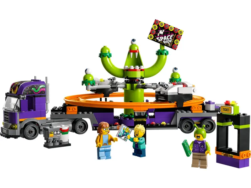 LEGO 60313 Ciężarówka z kosmiczną karuzelą