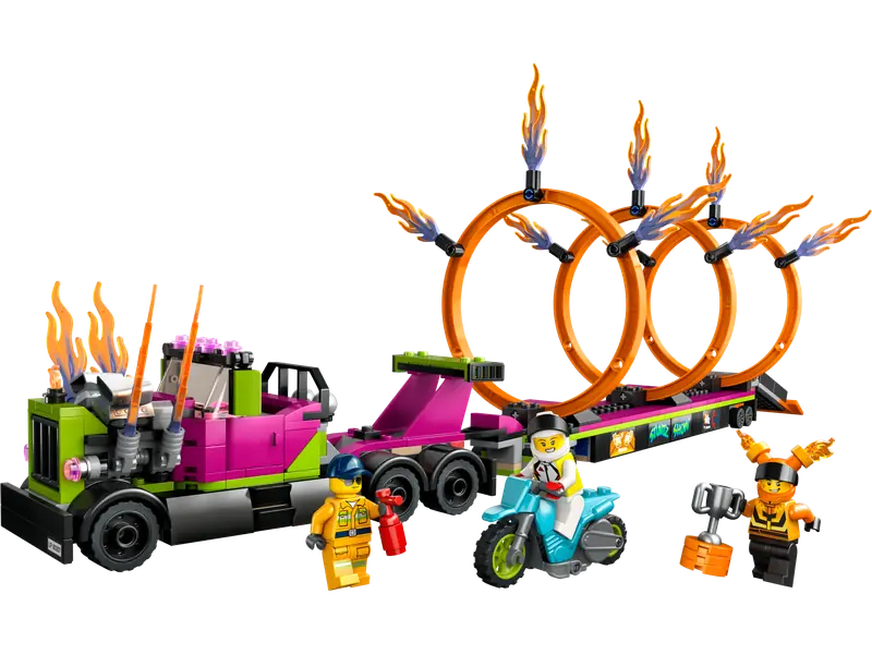 LEGO 60357 Wyzwanie kaskaderskie — ciężarówka i ogniste obręcze