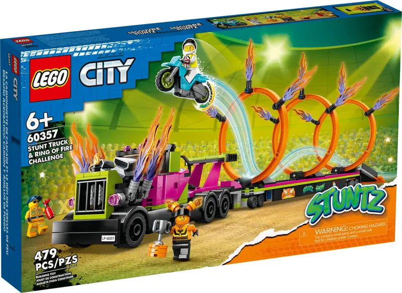 LEGO 60357 Wyzwanie kaskaderskie - ciężarówka i ogniste obręcze zdjęcie 5