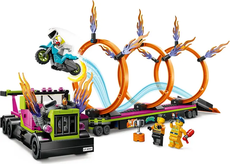 LEGO 60357 Wyzwanie kaskaderskie - ciężarówka i ogniste obręcze zdjęcie 6