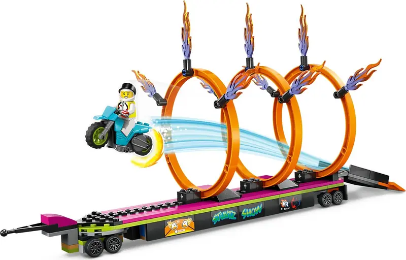 LEGO 60357 Wyzwanie kaskaderskie - ciężarówka i ogniste obręcze zdjęcie 4
