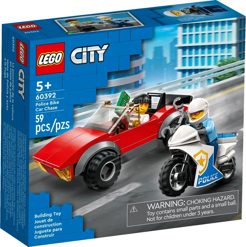 LEGO 60392 Motocykl policyjny – pościg za samochodem zdjęcie 2