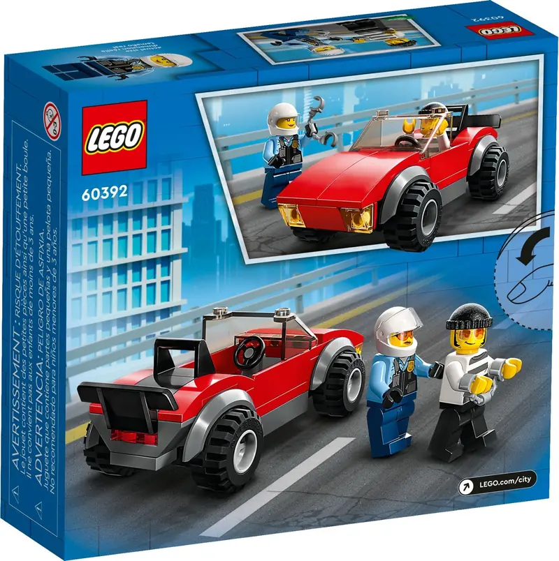 LEGO 60392 Motocykl policyjny – pościg za samochodem zdjęcie 6