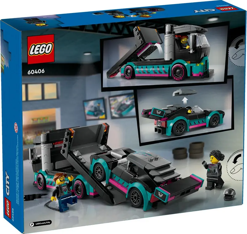 LEGO 60406 Samochód wyścigowy i laweta zdjęcie 5
