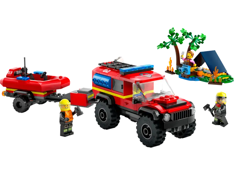 LEGO 60412 Terenowy wóz strażacki z łodzią ratunkową