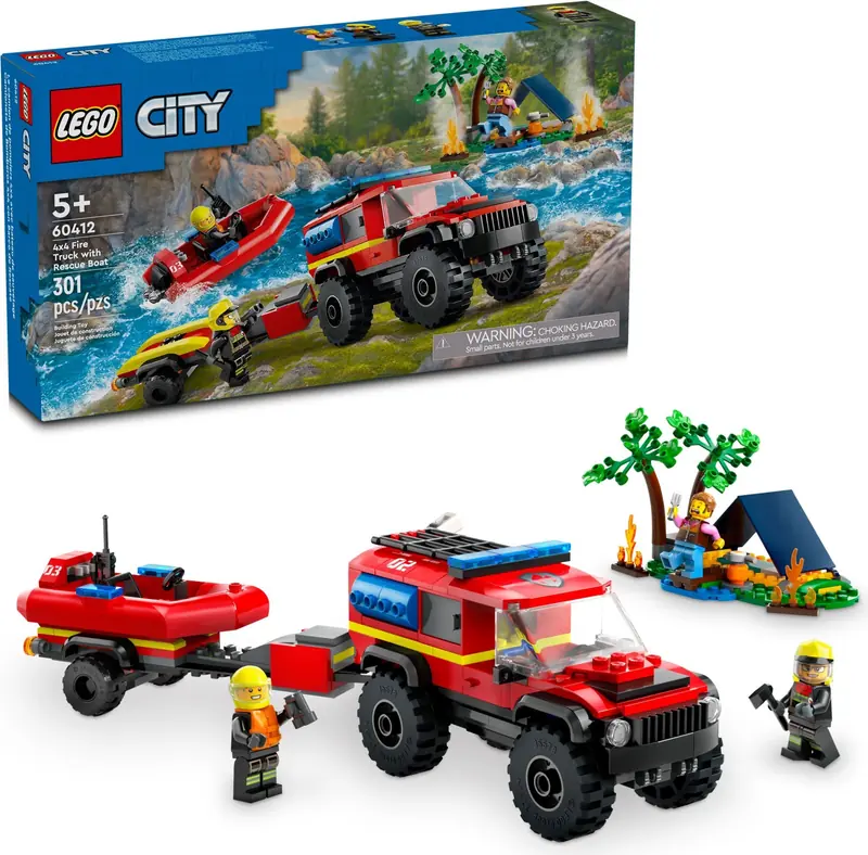 LEGO 60412 Terenowy wóz strażacki z łodzią ratunkową zdjęcie 2