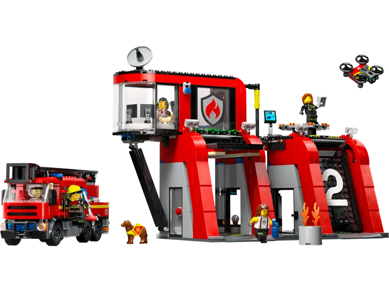 LEGO 60414 Remiza strażacka z wozem strażackim