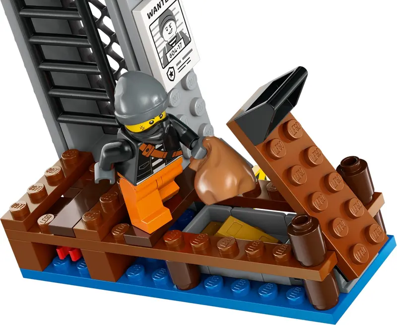 LEGO 60417 Policyjna motorówka i kryjówka złodziejaszków zdjęcie 5