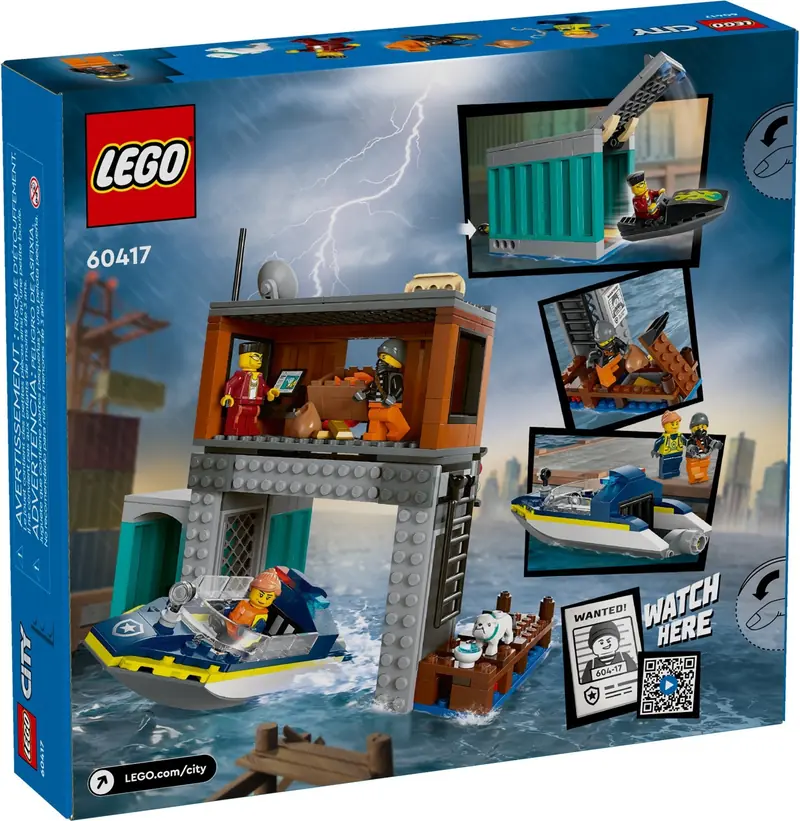 LEGO 60417 Policyjna motorówka i kryjówka złodziejaszków zdjęcie 7