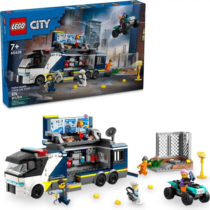 LEGO 60418 Policyjna ciężarówka z laboratorium kryminalnym zdjęcie 2