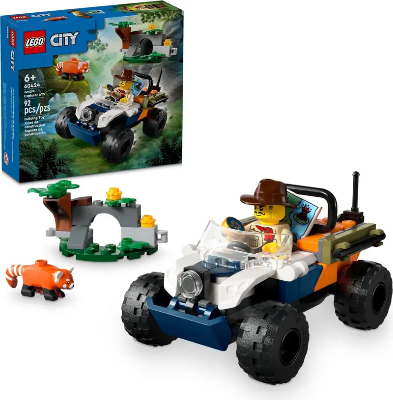 LEGO 60424 Quad badacza dżungli z pandą czerwoną zdjęcie 6
