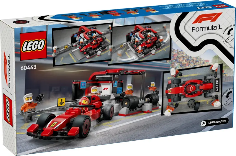 LEGO 60443 F1 Pit stop i mechanicy z bolidem Ferrari zdjęcie 2
