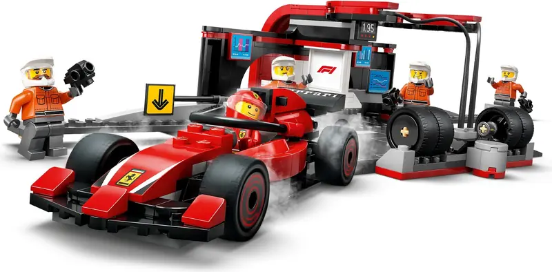 LEGO 60443 F1 Pit stop i mechanicy z bolidem Ferrari zdjęcie 5