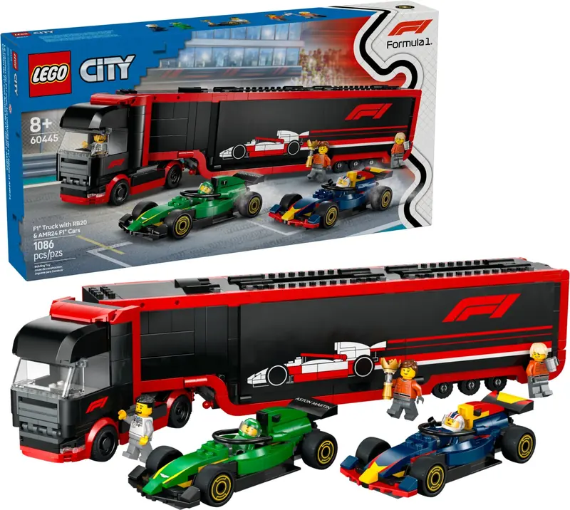 LEGO 60445 F1 Ciężarówka z bolidami RB20 i AMR24 F1 zdjęcie 3