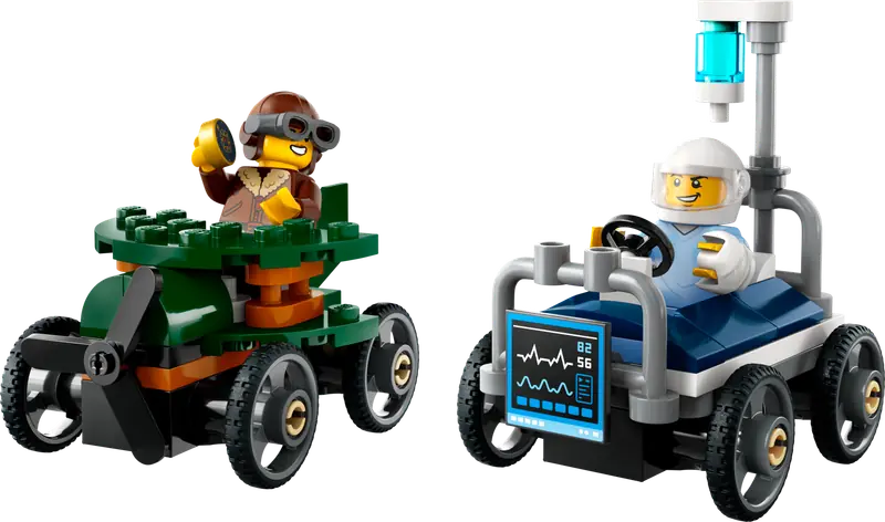 LEGO 60459 Zestaw wyścigówek: samolot kontra łóżko szpitalne