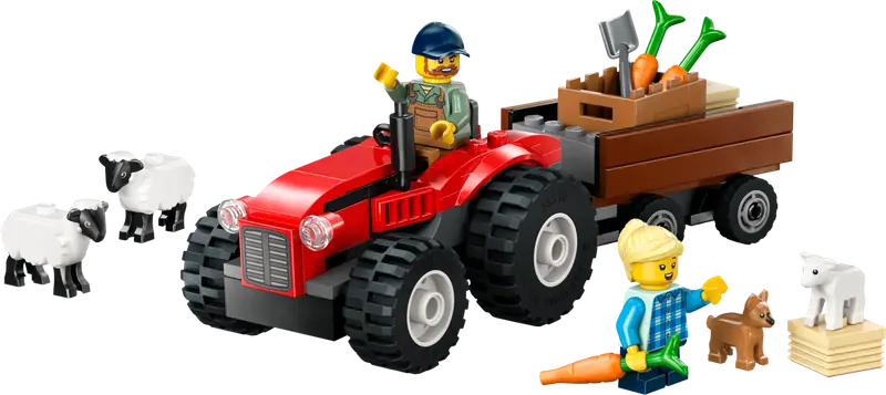 LEGO 60461 Czerwony traktor z przyczepą i owcą