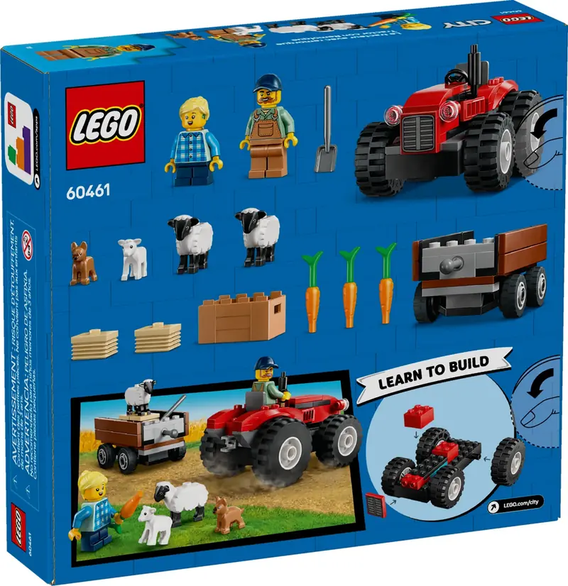 LEGO 60461 Czerwony traktor z przyczepą i owcą zdjęcie 5