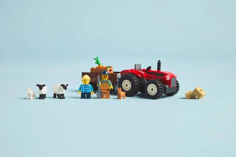 LEGO 60461 Czerwony traktor z przyczepą i owcą zdjęcie 8