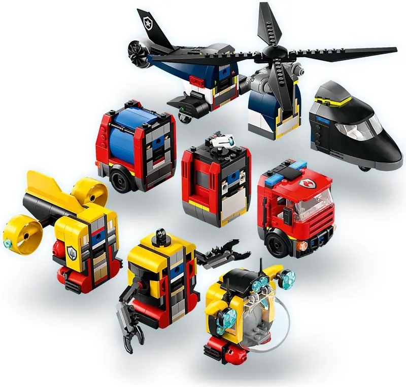 LEGO 60462 Zestaw z helikopterem, wozem strażackim i łodzią podwodną zdjęcie 8