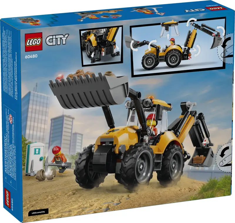 LEGO 60480 Żółta koparko-ładowarka zdjęcie 2