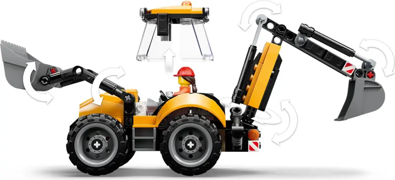 LEGO 60480 Żółta koparko-ładowarka zdjęcie 6