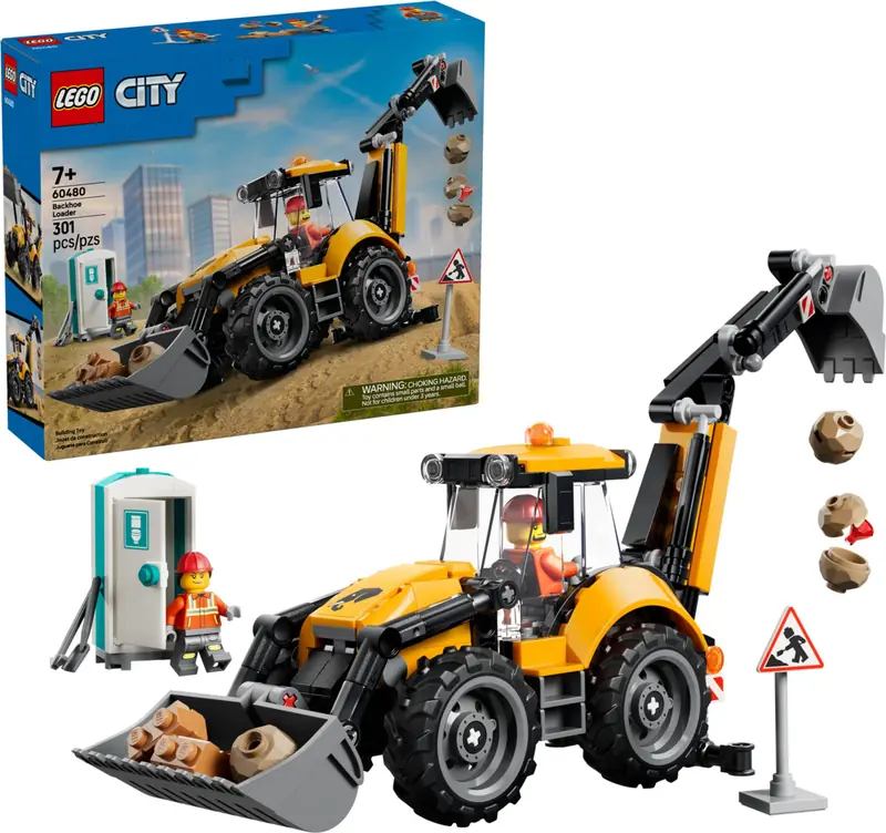 LEGO 60480 Żółta koparko-ładowarka zdjęcie 3