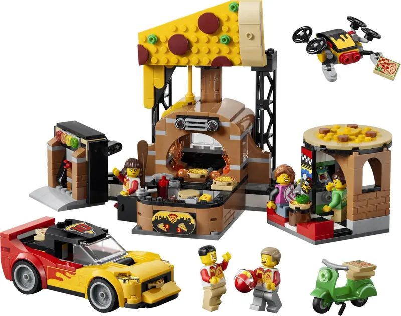 LEGO 60496 Dostawa pizzy z pojazdami