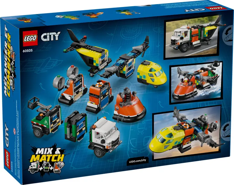 LEGO 60505 Zestaw z samolotem, ciężarówką serwisową i poduszkowcem zdjęcie 2