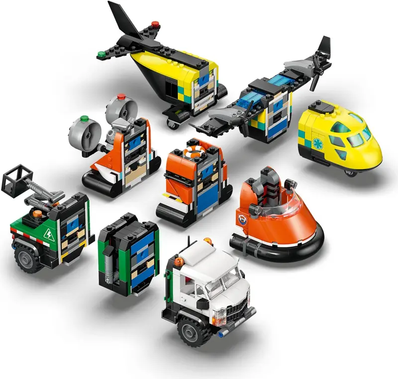LEGO 60505 Zestaw z samolotem, ciężarówką serwisową i poduszkowcem zdjęcie 4