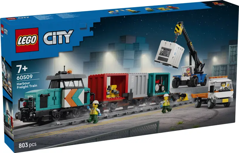 LEGO 60509 Portowy pociąg towarowy, dźwig i ciężarówka zdjęcie 2