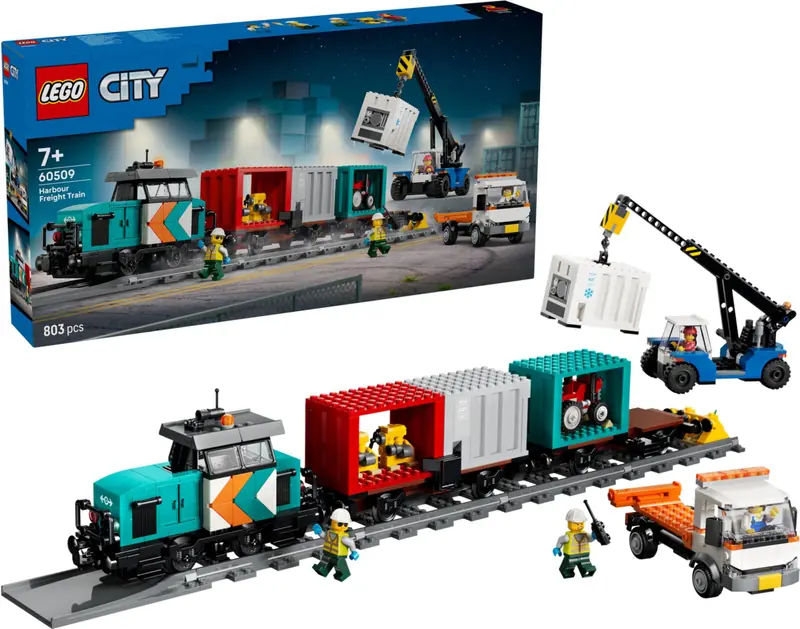 LEGO 60509 Portowy pociąg towarowy, dźwig i ciężarówka zdjęcie 3