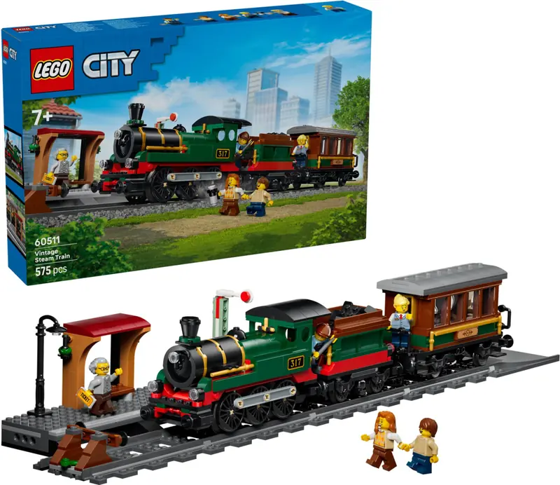 LEGO 60511 Retro pociąg z lokomotywą parową zdjęcie 3