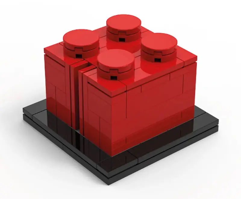 LEGO 6436693 Czerwona cegiełka LEGO 2x2 do zbudowania