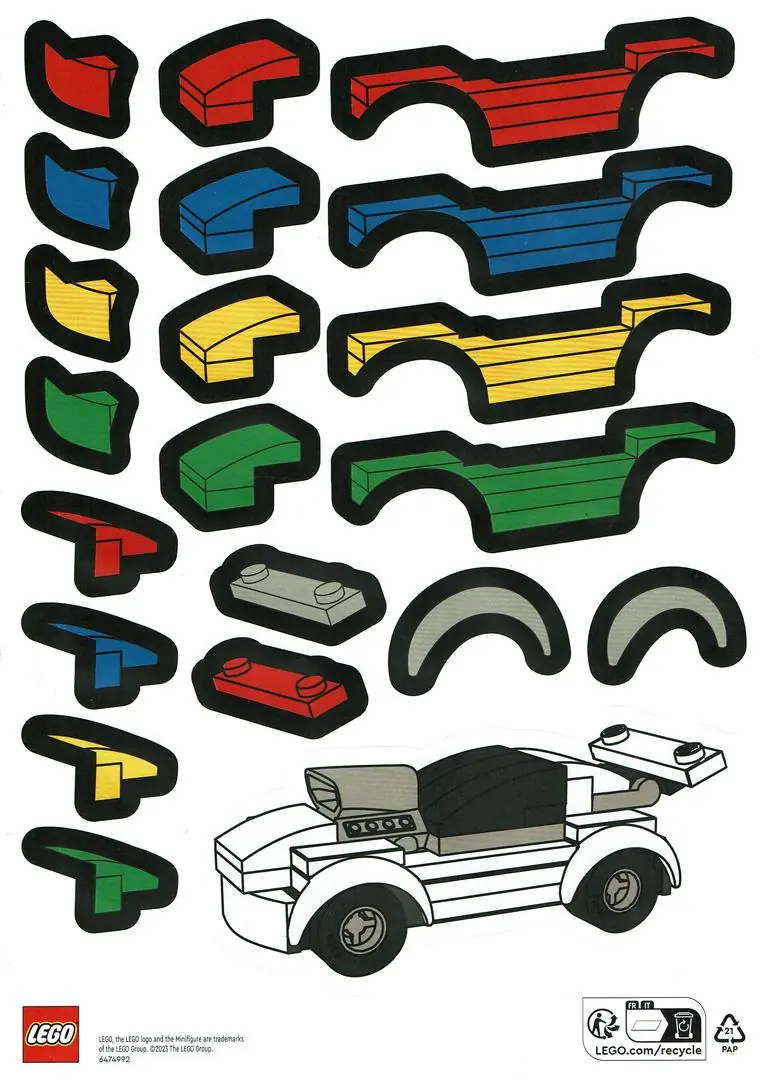 LEGO 6474992 Car Stickers