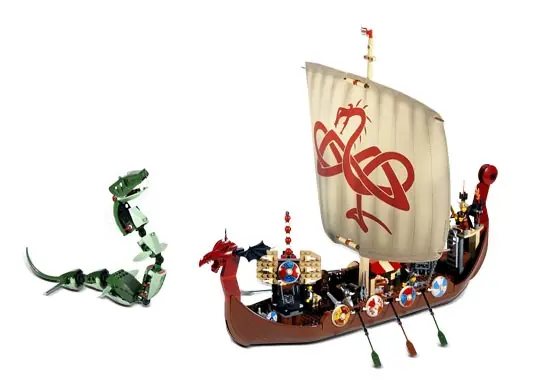 LEGO 7018 Załoga statku Wikingów rzuca wyzwanie wężowi