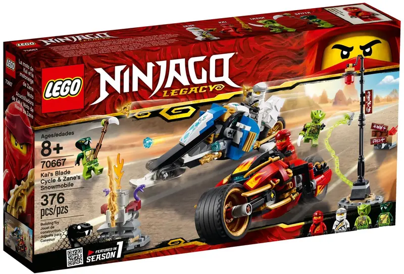 LEGO 70667 Motocykl Kaia i skuter Zane'a zdjęcie 2