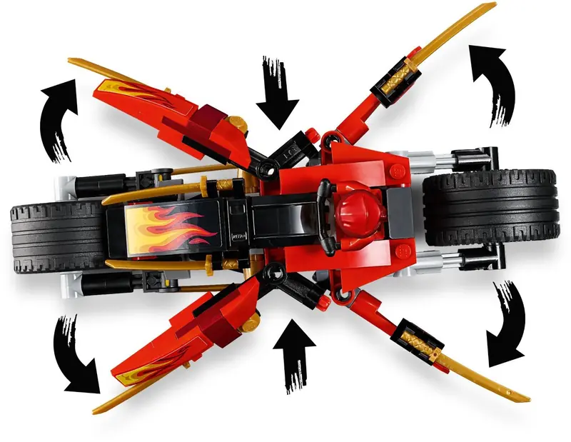 LEGO 70667 Motocykl Kaia i skuter Zane'a zdjęcie 4