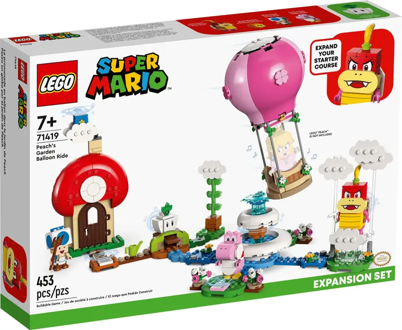 LEGO 71419 Peach – lot balonem i ogródek – zestaw rozszerzający zdjęcie 2
