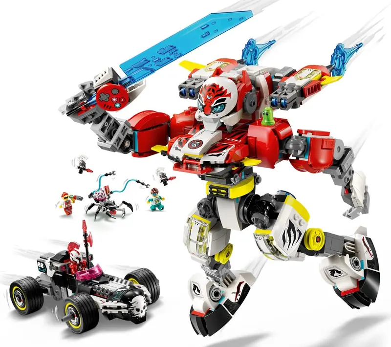LEGO 71497 Tygrysi mech Coopera i hot rod Zero zdjęcie 5
