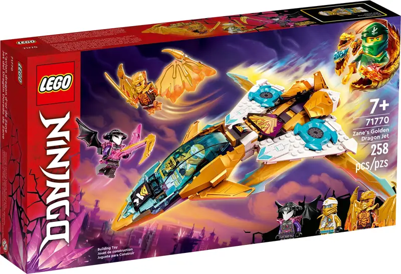 LEGO 71770 Złoty smoczy odrzutowiec Zane’a zdjęcie 2