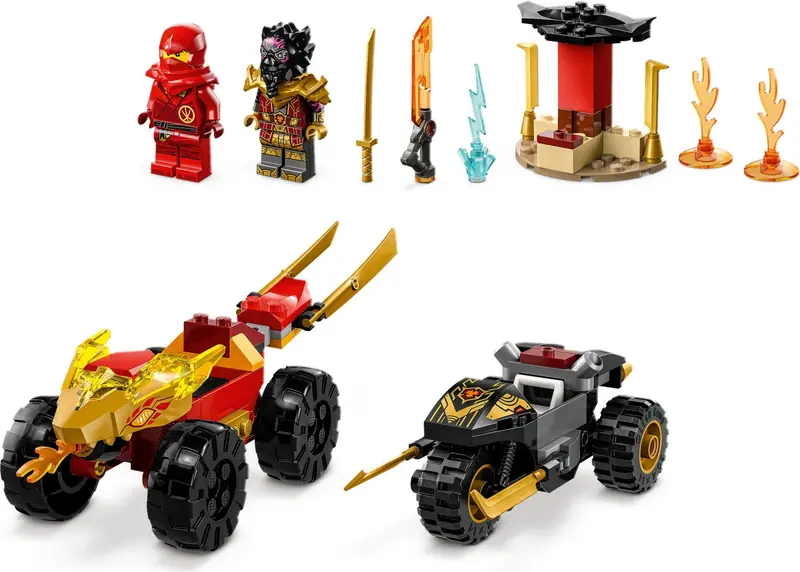 LEGO 71789 Bitwa samochodowo-motocyklowa między Kaiem a Rasem zdjęcie 4