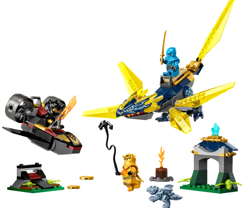 LEGO 71798 Nya i Arin — bitwa na grzbiecie małego smoka
