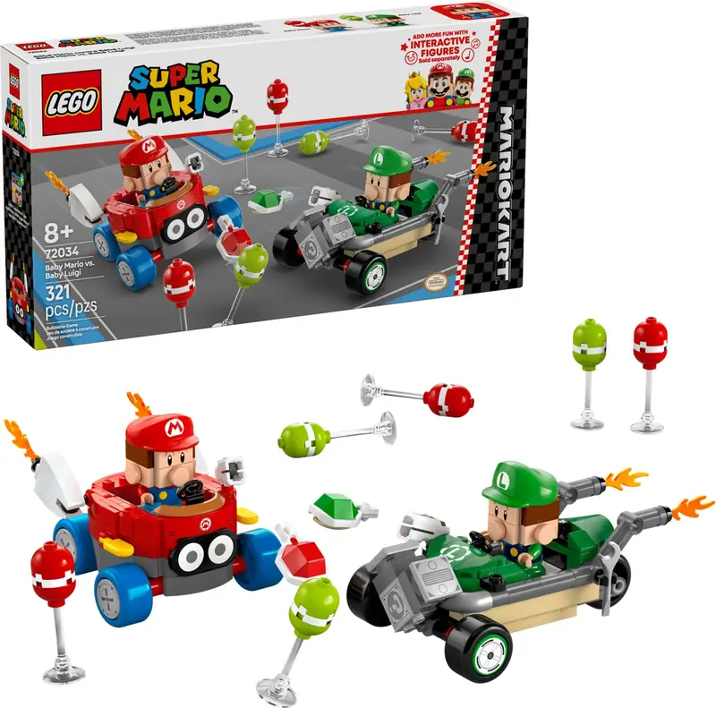 LEGO 72034 Mario Kart – Baby Mario kontra Baby Luigi zdjęcie 4