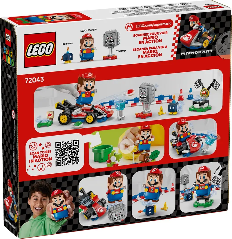 LEGO 72043 Mario Kart - Interaktywna figurka LEGO Mario i Standard Kart zdjęcie 2